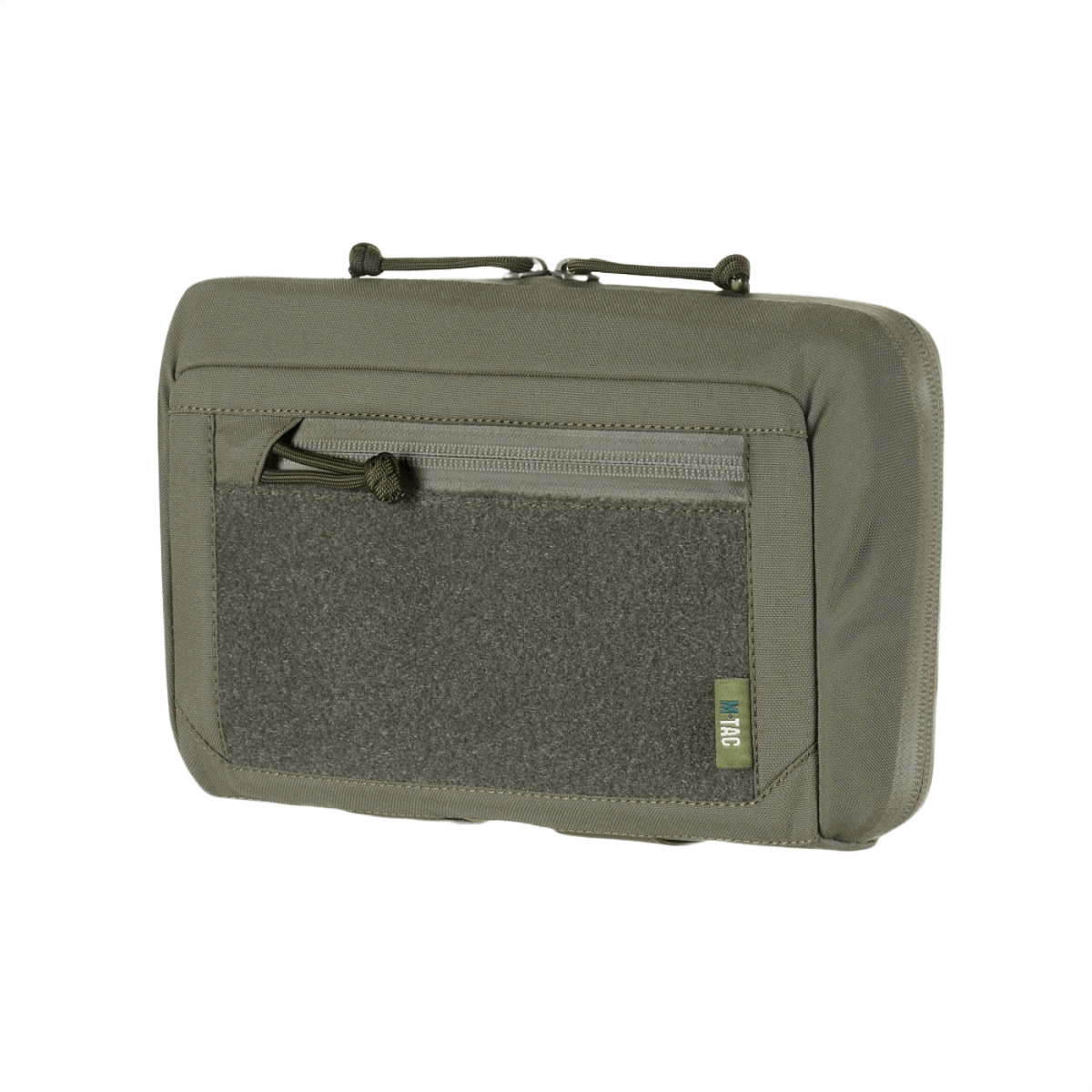 M-Tac Admin Pouch Large Elite Gen.II fremstillet af holdbart Cordura 500D, grå med lynlåslukning og Velcro-panel til patches.