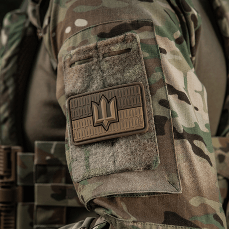 M-Tac-tarra Ukraine Flag ZSU Trident PVC maastounivormussa