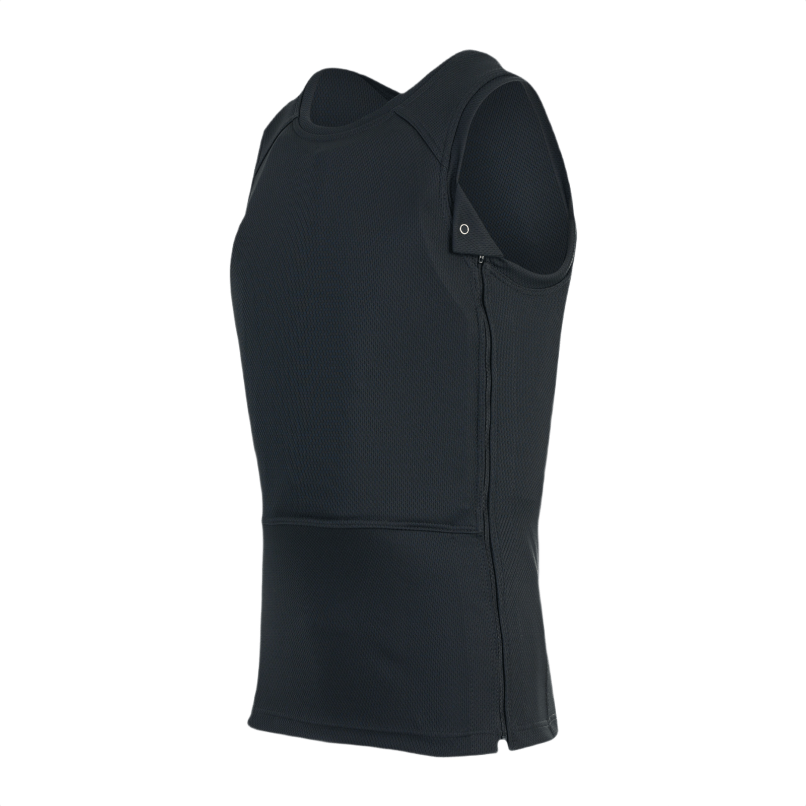 Anorak Titanium® Undershirt II, skudsikker vest med høj beskyttelse og skjult bæring, niveau IIIA sikkerhed, sort design.