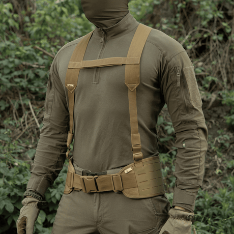 M-Tac Elite -taktisen vyön olkahihnat, tiheä MIL-SPEC-webbing, säädettävä pituus ja vahvistetut liitokset, galleria, sijainti 1