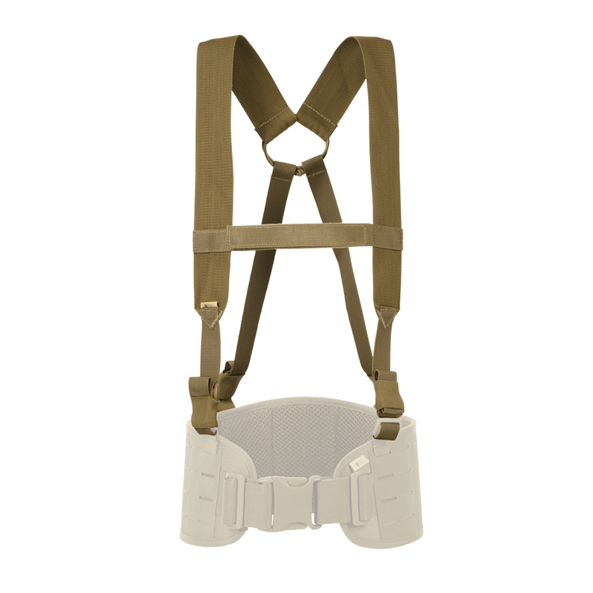 M-Tac Skulderstropper til taktisk bælte Elite i khaki farve, designet til optimal komfort og justering med fire monteringspunkter.