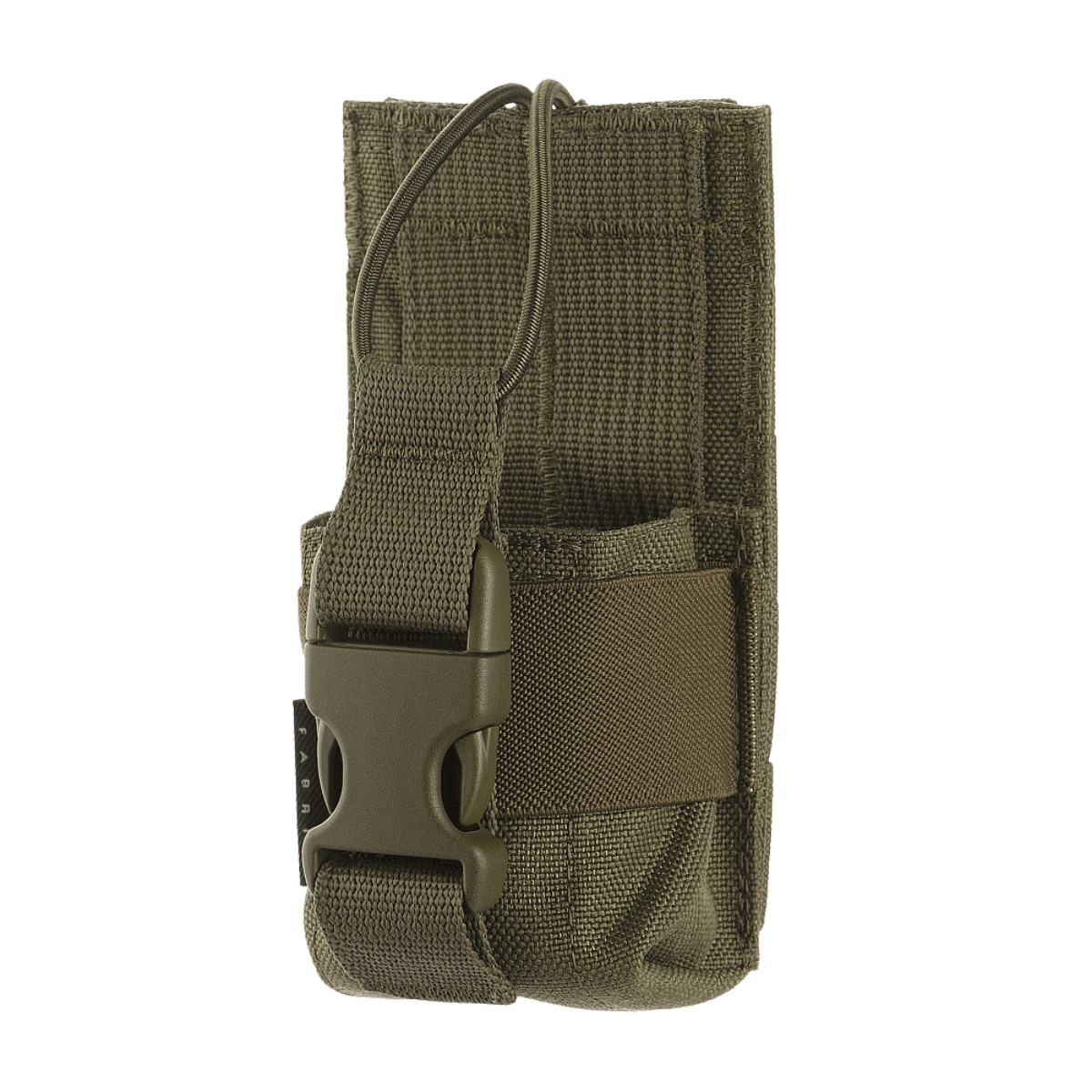 M-Tac Radio Pouch Motorola 4400/4800 i olive med MOLLE-system til hurtig adgang til radiokontrol og PTT-knap.