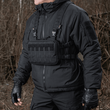 M-Tac Chest Rig Elite rintalaukku Cordura 500:sta, MOLLE-paneeli, H-valjaat ja Velcro modulaarisiin taktisiin asennuksiin, galleria, sijainti 1