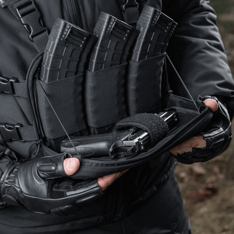 M-Tac Chest Rig Elite rintalaukku Cordura 500:sta joustavilla lippaspidikkeillä, H-valjaat, Velcro ja NIJ-sertifiointi, galleria, sijainti 1