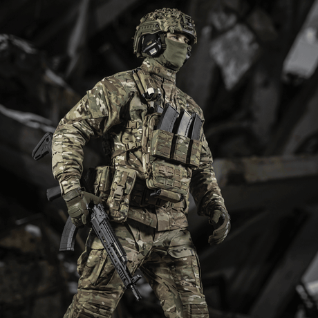 M-Tac Chest Rig Elite camo-kuosissa, MOLLE Laser Cut -paneeli, H-valjaat ja NIJ-sertifiointi, taktinen rintalaukku, galleria, sijainti 1