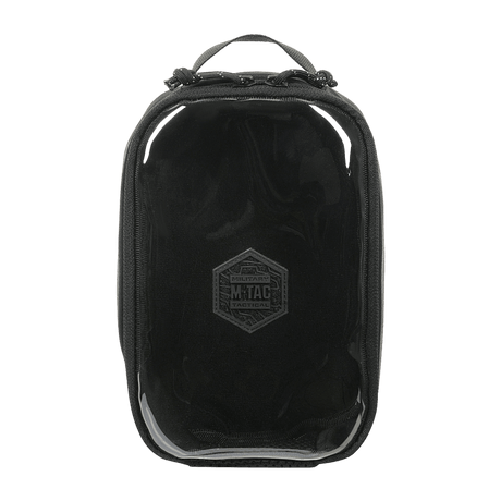 M-Tac Utility Organizer Transparent Elite Small Gen. II mustana läpinäkyvällä etupaneelilla, kestävä materiaali ja NIJ-sertifiointi, galleria, sijainti 1
