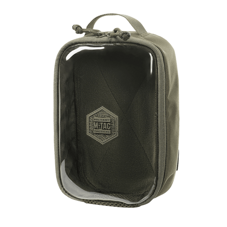 M-Tac Utility Organizer Transparent Elite Small Gen. II oliivinvihreänä selkeällä etupaneelilla, kestävä materiaali ja NIJ-sertifiointi, galleria, sijainti 1