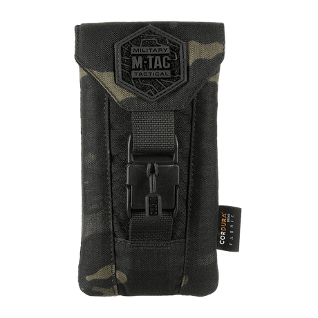 M-Tac Smartphone-laukku Elite Medium Hex mustassa kamuflaasikuosissa, robusti Cordura-materiaali ja NIJ-sertifiointi, galleria, sijainti 1
