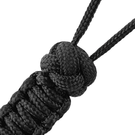 M-Tac Lanyard Skandinavisk Small Triquetra punotulla paracordilla pohjoismaisessa designissa ja koristehelmellä, jossa Triquetra-symboli.