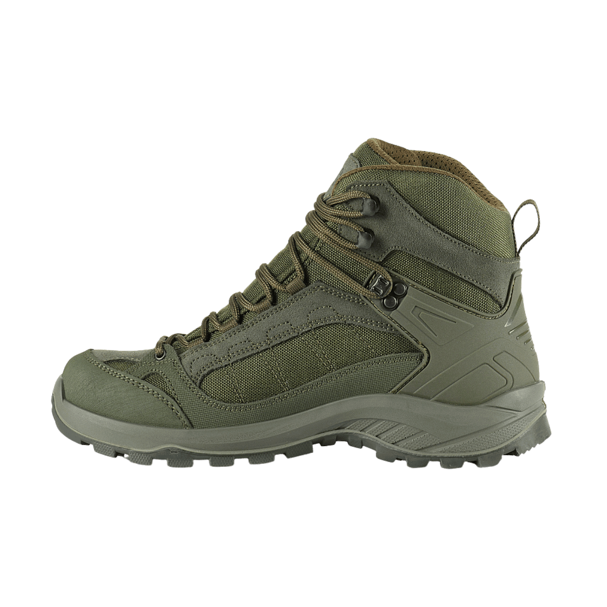 M-Tac Taktiske Sæsonstøvler i olivengrøn med Cordura®-stof til outdoor og terrænbrug.