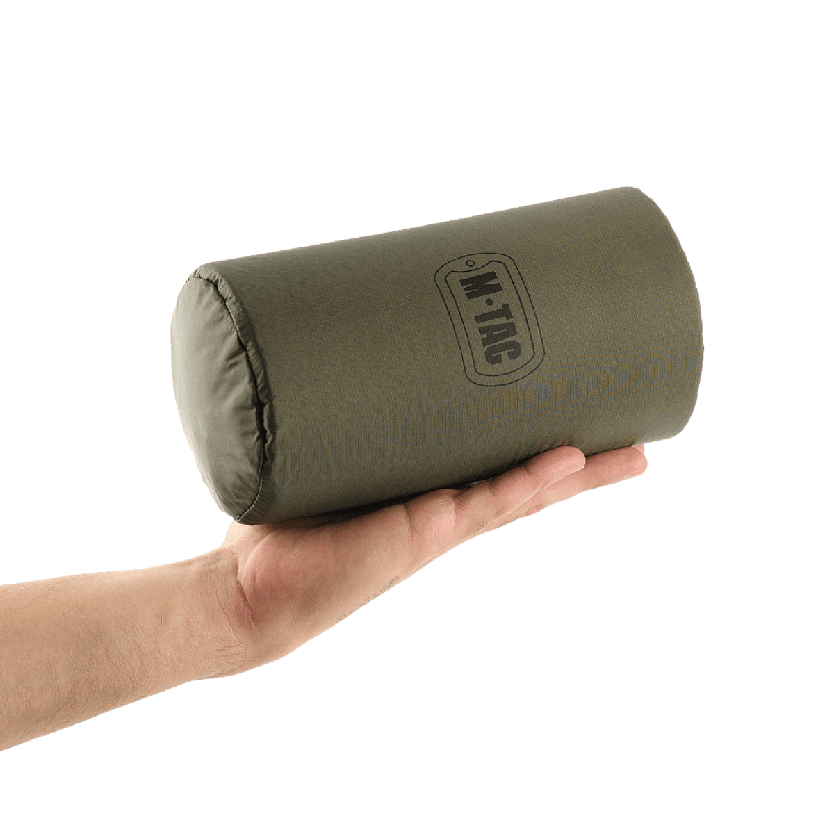 M-Tac Oppustelig Liggeunderlag 195x60 pakket kompakt, nemt at transportere med hånd.