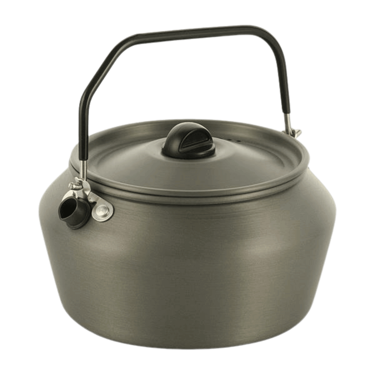 M-Tac Kedel 1,2 L rejsekedel i anodiseret aluminium med foldbar, gummibelagt hank, ideel til camping og udendørs aktiviteter.