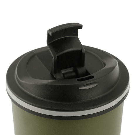 M-Tac 450 ml termosmuki venttiilillä mustalla kannella ja ilmanventtiilillä