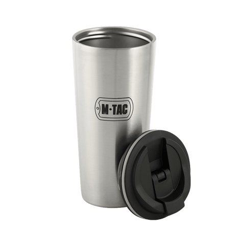 M-Tac 450 ml termosmuki venttiilillä ruostumattomasta teräksestä irrotettavalla kannella, sopii kuumiin ja kylmiin juomiin