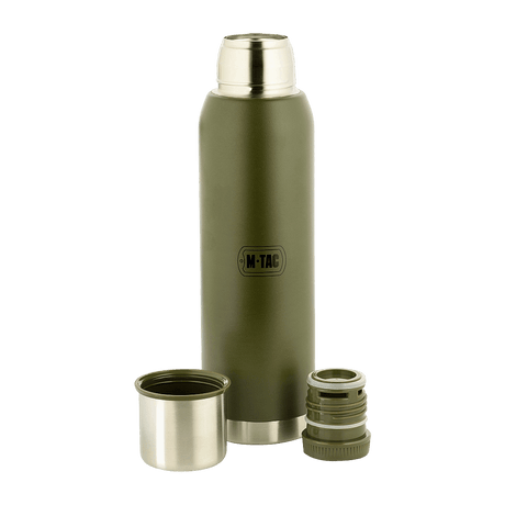 M-Tac Termospullo Type 2 - 1.3L ruostumatonta terästä, ruuvikorkilla ja tyhjiösulatulla kannella, retkeilyyn ja ulkokäyttöön 1 2