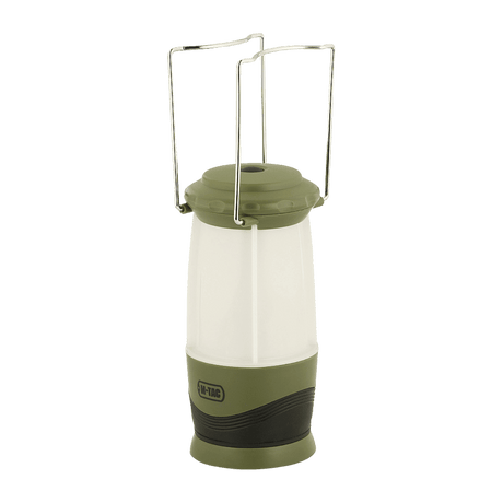 M-Tac Outdoorlampe Mat - Klassinen LED-valaisin vanhanaikaisella muotoilulla ja maitovalkoisella valonsuodattimella, sopii telttailuun, metsästykseen ja kalastukseen.