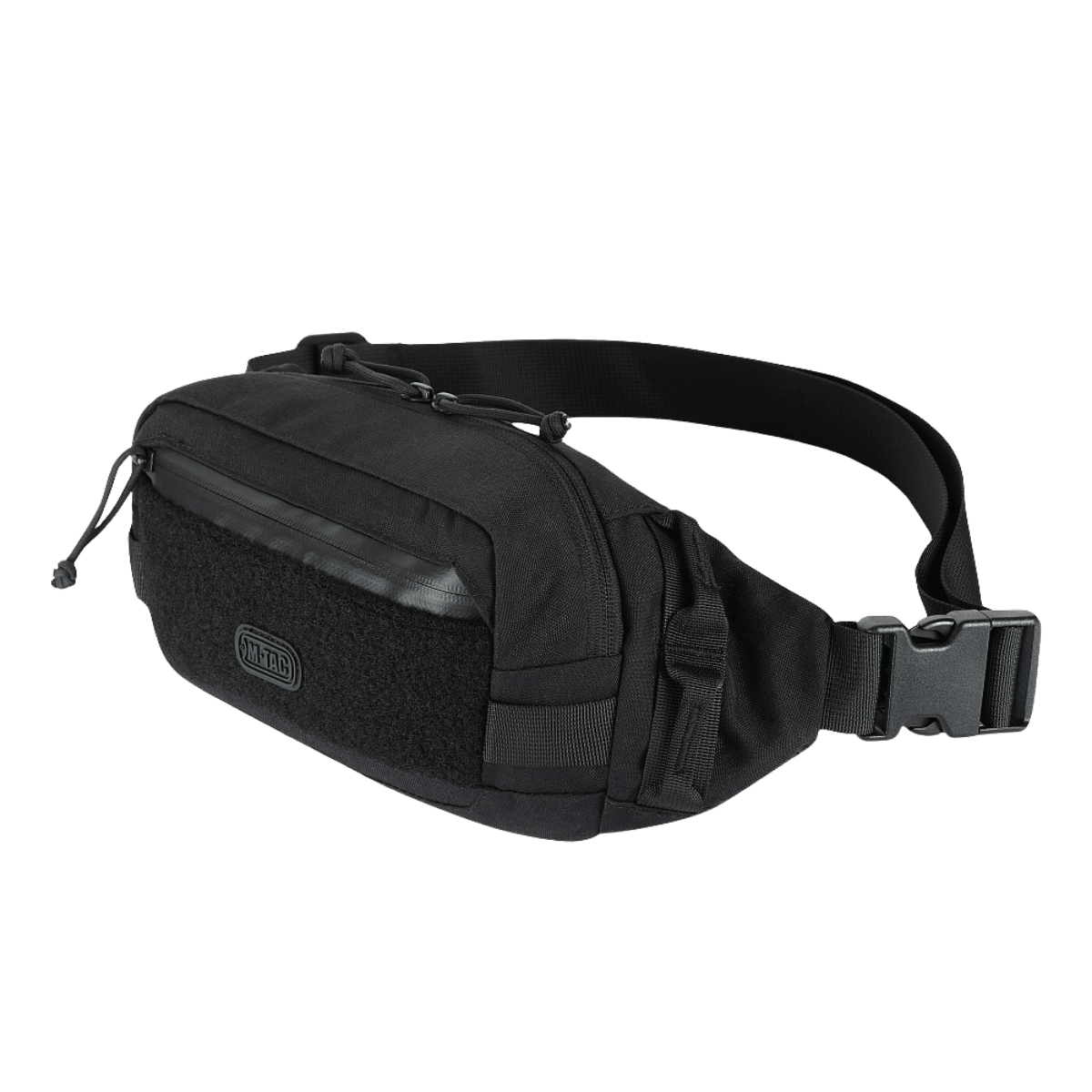 M-Tac Bæltetaske Gen.II i sort 600D polyester med justerbar rem og paracord-løkker, designet til stil og funktionalitet.