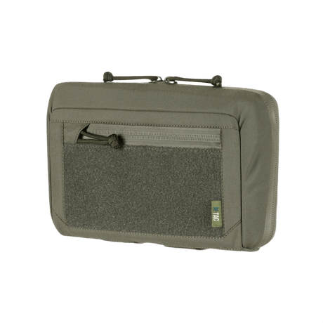 M-Tac Admin Pouch Large Elite Gen.II valmistettu Cordura 500D:stä; harmaa, vetoketjulla ja Velcro-paneelilla patcheille.