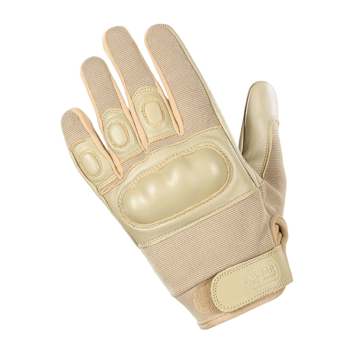 M-Tac Handsker Assault Tactical Mk.4 med forstærket håndflade og velcro, designet til våbenhåndtering, dæmpning på knoerne.