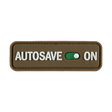 M-Tac Patch Autosave PVC i fuld farve med Velcro, 3D-effekt i PVC-materiale, ideel til tøj eller taktisk udstyr, 8x2,5 cm