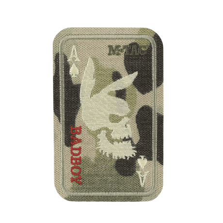 M-Tac Patch Bad Boy (Broderi) jäniksen kallo ace of spades -kortissa, kirjailtu Cordura 500D:hen, Velcro-kiinnitys. Symboloi vapautta ja rohkeutta.