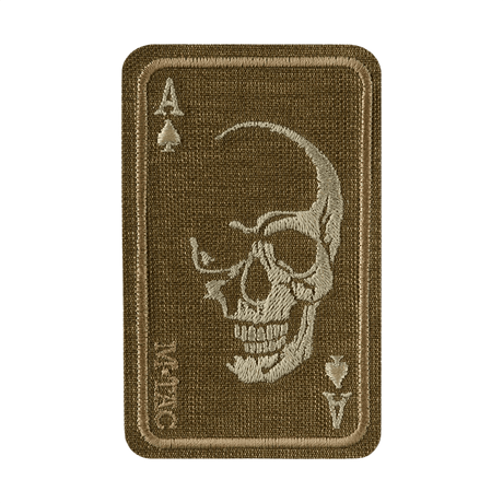 M-Tac Patch Face of War (Broderi) kallokuvio Cordura 500D:ssä. Innoitus Vietnamin sodan 'card of death'. Sopii vaatteisiin ja varusteisiin.