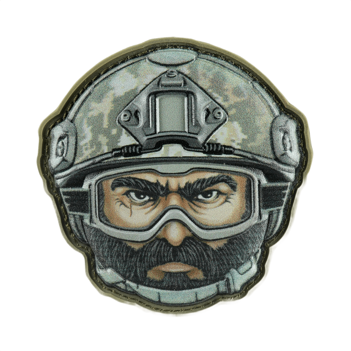 M-Tac Patch Emoji #6 med 3D-effekt og Velcro, taktisk morale patch til tøj og udstyr, 6.5 x 6.5 cm, lavet af PVC