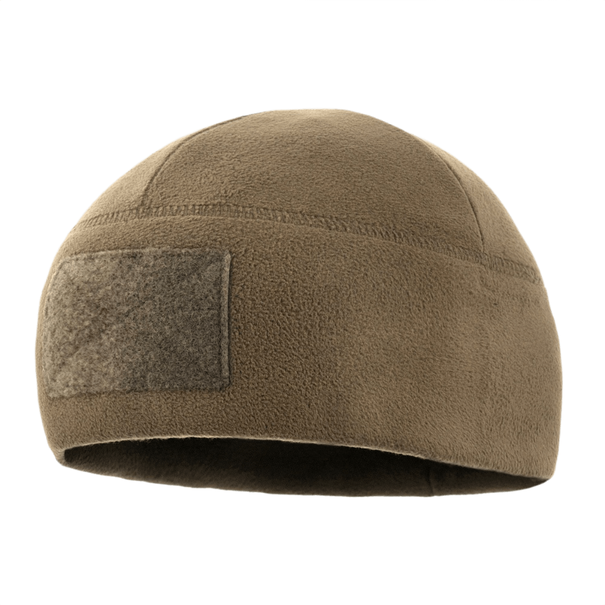 M-Tac Fleece Tactical Watch Cap Beanie m. Patch Panel til taktisk brug, velegnet til koldt vejr, hurtigttørrende materiale, front- og bagpanel.
