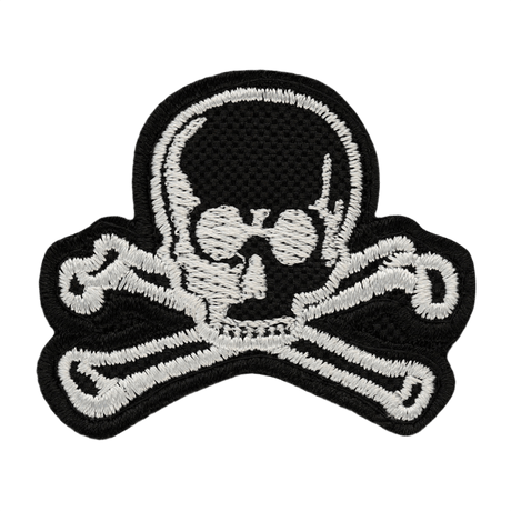 M-Tac Patch Old Skull Velcro 3D-efektillä tekstiilissä, taktinen moraalimerkki mustavalkoisella kallokuvalla, mitat 45 x 55 mm
