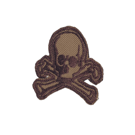 M-Tac Patch Old Skull Velcro morale-tarra pääkallolla ja ristikkäisillä luilla, kangas ja 3d-efekti, 45x55 mm