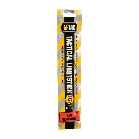 M-Tac Glow Stick 15 cm punaisessa pakkauksessa, 24 tunnin valonlähdeindikaattori.