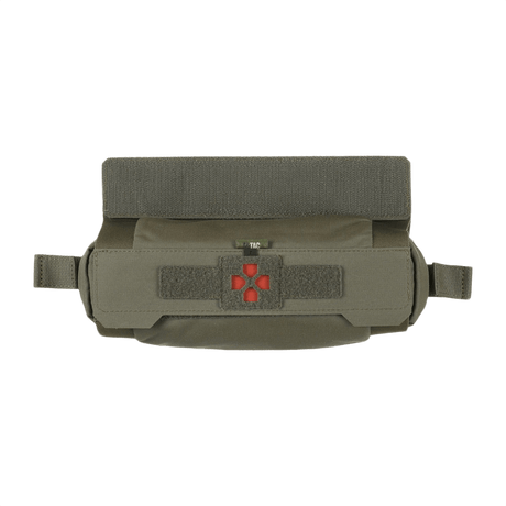 M-Tac Horizontal Medical Pouch ROLL Elite Cordura-materiaalista, kiinnitetään plate carrieriin, minimalistinen ja kestävä muotoilu.