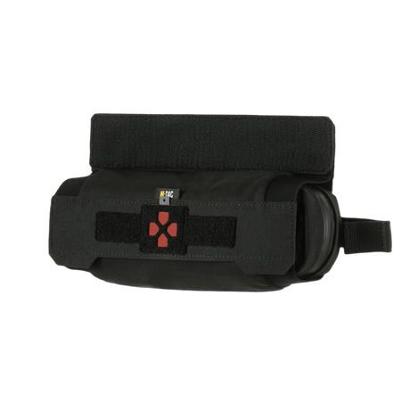 M-Tac Horizontal Medical Pouch ROLL Elite mustana, Cordura 500D, lääkintätasku plate carrierin takataskuun.