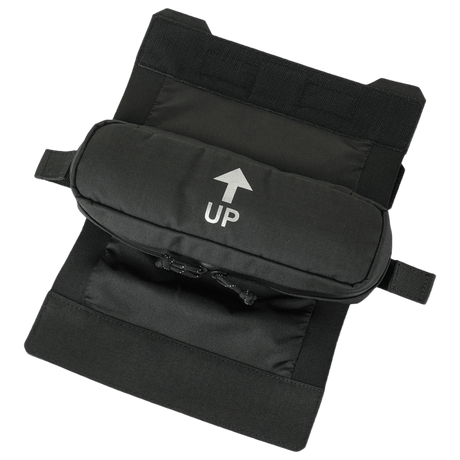 M-Tac Horizontal Medical Pouch ROLL Elite rulla mustana, 'UP' -nuoli, Cordura 500D, kiinnitettävä plate carrieriin.