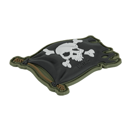 M-Tac Patch Jolly Roger PVC, 3D-morale-patch seikkailunhengelle, valmistettu PVC:stä, takana Velcro, vaatteisiin, reppuun tai taktiseen varustukseen.