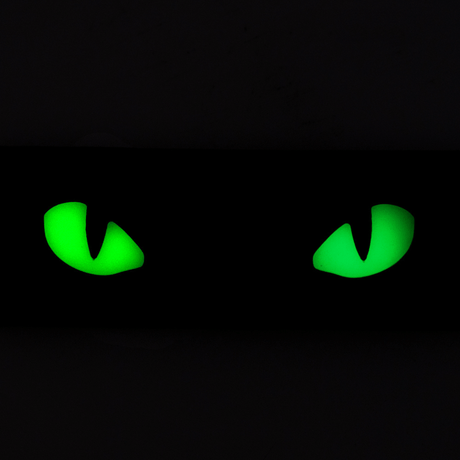 M-Tac Cat Eyes 3D PVC-patch heijastavalla designilla, joka loistaa pimeässä taktista käyttöä varten.