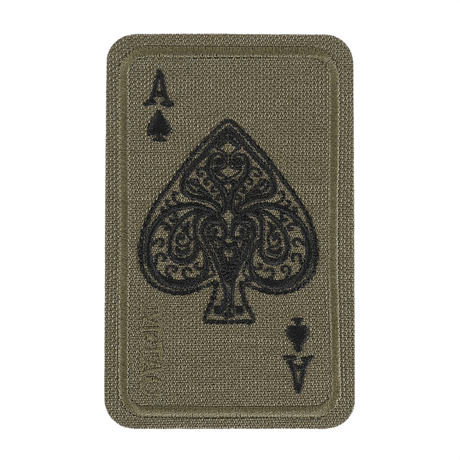M-Tac Patch Ace Of Spades (broderi) – Cordura 500D, Velcro, sopii vaatteisiin, laukkuun tai taktiseen varustukseen, koko 5 x 8 cm.