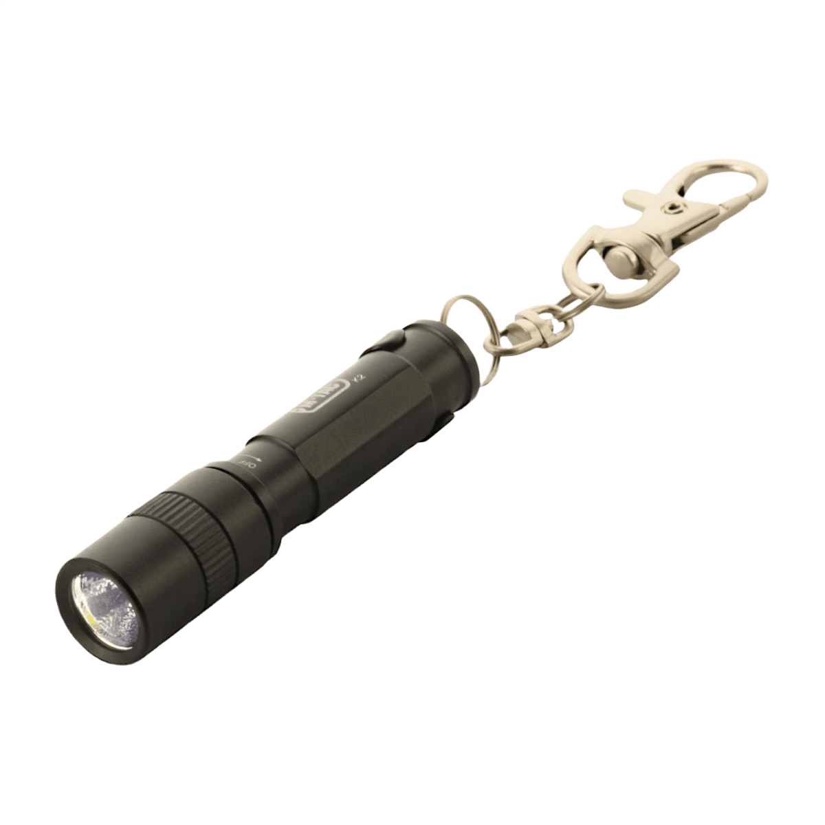 M-Tac Lommelygte K2 i kompakt design med nøglering, op til 90 lumen, perfekt til EDC-kit, lavet af aluminiumlegering, stød- og vandresistent.