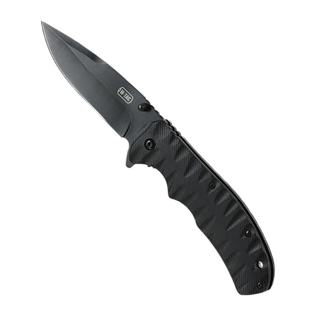 M-Tac Outdoor & Militær taittoveitsi - Type 4, musta terä ja G10-kahva, kevyt ja kestävä, sopii EDC-varusteisiin.
