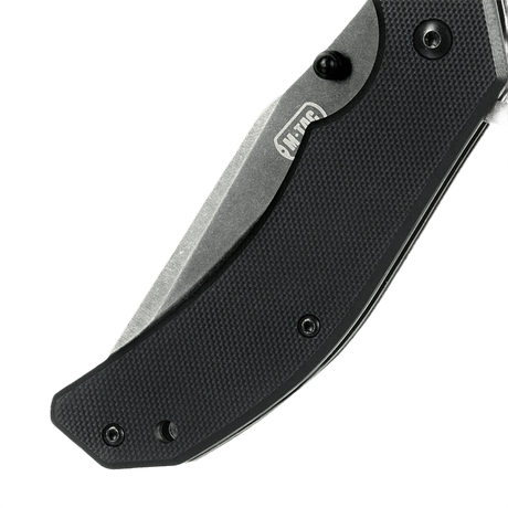 M-Tac Outdoor & Militær taittoveitsi - Type 8, Clip Point -terä kromiruostumattomasta teräksestä ja tyylikäs musta kahva.