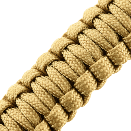 M-Tac Paracord-rannekoru kultainen, ihanteellinen ulkoselviytymiseen ja sotilastyyliin