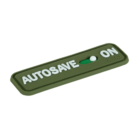 M-Tac Patch Autosave PVC täysvärinen 3D-muotoilulla, valmistettu PVC:stä ja takana Velcro, täydellinen vaatteisiin tai taktiseen varustukseen.
