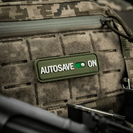 M-Tac Patch Autosave PVC 3d morale-patch camo-repussa, PVC, koko 8 x 2.5 cm, täysväri ja Velcro-tausta,