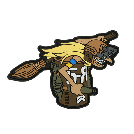 M‑Tac Patch Baba-Yaga Horizontal 3d-muotoilulla esittää soturia yökiikareineen ja kranaatteineen, symboloi ukrainalaista UAV "Baba Yaga",