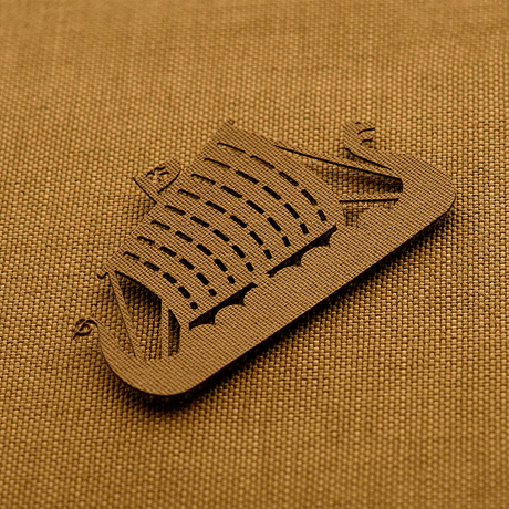 M-Tac Patch Drakkar Laser Cut – viikinkilaiva en Cordura 500d -taustalla, sopii univormuun, laukkuun tai taktiseen varustukseen, Velcro-kiinnitys