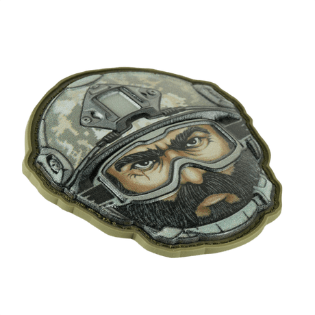 M-Tac Patch Emoji #6 3D-efektillä ja Velcro-kiinnityksellä, hauska taktinen moraalimerkki, sopii vaatteisiin, laukuille tai varusteisiin, koko 6.5 x 6.5 cm.