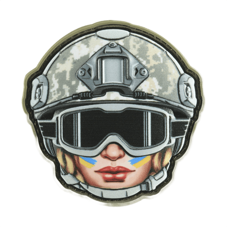 M-Tac Patch Emoji #49 PVC-morale-tarra kypäräkuviolla ja 3D-efektillä, Velcro-kiinnitys, ihanteellinen vaatteisiin ja varusteisiin, hauska taktinen malli.