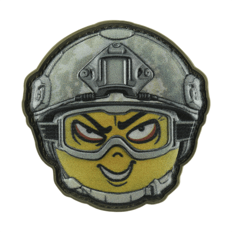 M-Tac Patch Emoji #23 PVC 3D-efektillä. Taktinen morale-tarra Velcro-kiinnityksellä vaatteisiin ja varusteisiin. Hauska emoji-malli, 6.5 x 6.5 cm.