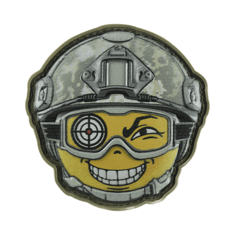 M-Tac Patch Emoji #25 – hauska PVC 3D-morale-tarra emoji-aiheella ja Velcro-kiinnityksellä. Sopii taktiseen käyttöön ja varusteisiin.