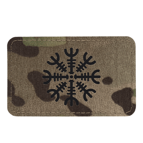 M-Tac Patch Helm of Horror Vaakasuuntainen Laser Cut – ægishjálmur‑kuvio kestävässä Cordura 500D‑materiaalissa, kiinnitys Velcro.